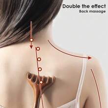 2Pcs/Set Wooden Massage Tools Meridian Massage Comb Gua Sha Facial Tools Sandalwood Scalp Massage Comb Nose Scrubber Eyes Facial Wood Massager Tool Handheld Massager Tool Gift For Women,Back To School,Travel Holiday Essentials,Hair Accessories For Women