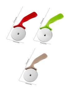 1 pieza Cortador de pizza de acero inoxidable, cuchillo rebanador de pizza para cortar pizzas de corteza fina - Multicolor - Ver 2