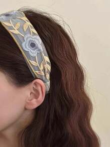 3 Elegant And Versatile Embroidered Flower Headbands For Women, Suitable For Daily Commuting To School, Work At The Beach, Vacation, Gatherings, Holidays, Gifts For Mother's Day, Hair Band, Hair Hoop