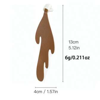 1pc Spilled Coffee Cup Leather Bookmark, Creative Office Supplies, Suitable For Student Reading, School Supplies,Back To School