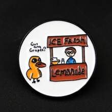 1pc Cartoon Duck Brooch, Creative Anime Badge Pin For Shirt, Lapel, Backpack, Gift For Friend Backpack For School
