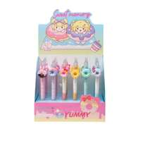 6pcs Donut Neutral Pen Back To School Season Cartoon Cute Press Pen Resin Creative Styling Pen Suitable For Students Teacher School Supplies Mother's Day Gift (Black Ink 0.5mm Smooth Writing)