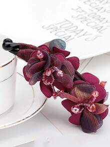 1个优雅女士香蕉夹发饰，街头风马尾辫发夹，防滑时尚简约发饰，扁平爪夹，爪夹，发夹，发卡，发爪，学习用品