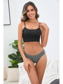 Soft Lace Trim Bikini Panties 5-Pack In Cotton/Viscose - Lace 5pk-black - View 10