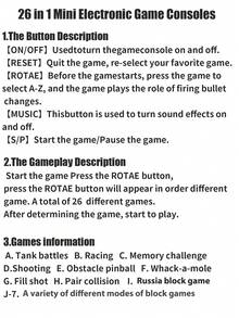 迷你复古游戏手柄造型减压玩具，内置26款经典游戏（包括记忆挑战、射击等），钥匙扣玩具，解压玩具，经典复古风格益智解压电子游戏机，青少年减压玩具，万圣节/圣诞节/生日礼物，圣诞袜填充物，玩具，游戏，玩具游戏，圣诞袜填充物，迷你拼图，圣诞袜填充物，游戏，圣诞袜填充物 - 無色 - 查看 6