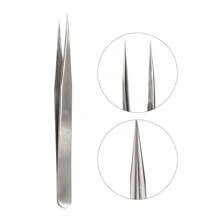 FADVAN 1/2Pcs Eyelash Tweezers Extension Black/Silver/Gold Stainless Steel Superhard Tweezers Straight And Bend Tweezer Eyebrow Volume Tweezers Set Makeup Tool High Precision Anti-Static Tweezers