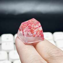 1 件创意 ABS 树脂半透明星空样条帽适用于所有十字轴开关（樱桃风格），机械键盘键帽，台式电脑 DIY 套装，机械键盘配件 - 彩色 - 查看 13