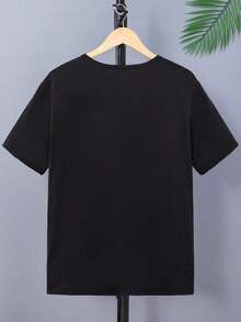 Controlador de Juego y Camiseta con Estampado de Letras para Chicos Adolescentes HQLL - Negro - Ver 3