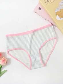 6 件随机颜色可爱、甜美、舒适少女心和波尔卡圆点印花日常内裤