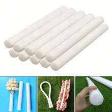 6pcs Premium White Floral Foam Stick - DIY Wedding Flower Arrangement Base, Solid Cylindrical Sponge, Flower Arrangements Polystyrene Foam Flowers Tubing Foam Rods, Perfect For Wedding Decor, Wedding Arches, Event Party Decorations, Home Decor And Rome Decor
