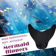 1 pieza Aleta de cola de sirena, aletas de natación de estilo de pie completo adecuadas tanto para hombres como para mujeres, nadadores principiantes, entrenamiento de natación, gran regalo, artículos esenciales de playa, accesorios de playa, flotador de piscina
