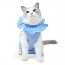 Lace Pet Cat Clothes, Post-Surgery, Spay/Neuter Recovery Vest For Pets, Anti-Lick Breathable Spay Recovery Shirts For Cats