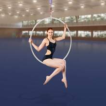Aerial Hoop Kit Aerial Hoop Aerial Dance Circus Ring For Yoga Acrobatics Gymnastics - Silver and Purple - View 9