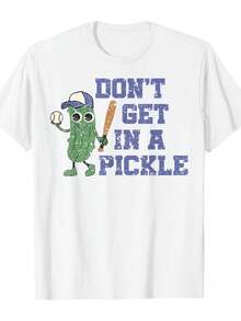 Baseball Don't Get In A Pickle T-Shirt - trắng - Xem 1
