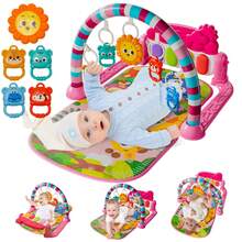 Baby Piano Mat With Mirror & Hanging Toys, 0+Infant Kick Piano Music Toy Mat With Soft Crawling Mat, Great For Child Emotion, Vision, Intelligence Development, Interaction Toy, Hearing, Parent-Child Bonding, Suitable For Christmas, Birthday, Halloween Gifts (Pink/Green) - Multicolor - View 11