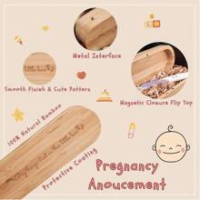 Pregnancy Annoucement Pregnancy Test Keepsake Box Baby Reveal To Husband Surprise Announcement Gift Bamboo Annoucement Gifts With Raffia Baby Annoucement Gifts Box