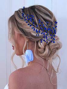 1 pieza Diadema de novia con cristales brillantes, estilo europeo, adecuada para fiesta de cumpleaños, banquete, HP21