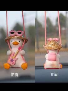 Cute Pink Guitar Shaped Car Pendant