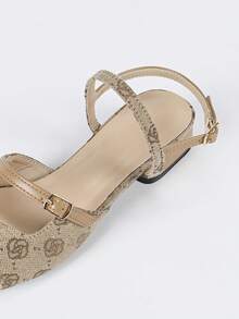 Sandale cu toc înalt pentru femei, sandale casual cu vârful deschis pentru exterior, sandale plate cu toc gros și toc gros pentru naveta, papuci de plajă fără slip