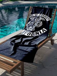 1 chiếc khăn tắm biển bằng sợi microfiber in hình đầu lâu California trong phim "Sons Of Anarchy" - Nhanh khô, chống gió, chống nắng, nhẹ, thích hợp cho du lịch, cắm trại, bãi biển, tiệc tùng - Thiết kế hiện đại, 250g/m², họa tiết đen trắng, vật dụng cần thiết cho bãi biển. - Nhiều màu - Xem 6