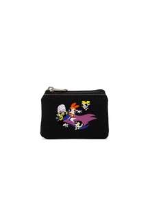 THE POWERPUFF GIRLS Unisex Canvas Coin Purse Versatile Fashion Style Small Change Wallet Portable Cartoon Coin Pouch For Men Wallet Mini Wallet Purse Wallet Travel Wallet Coin Wallet