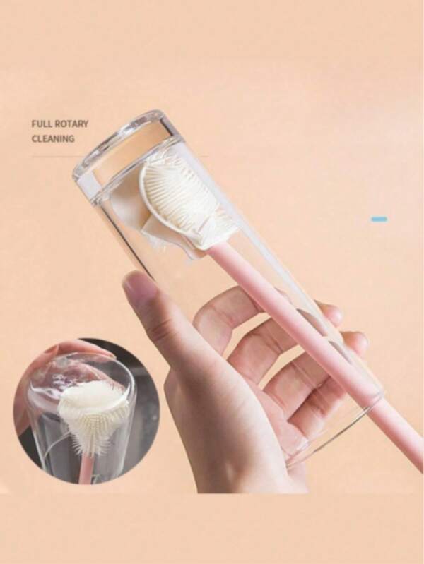 1/3 Pieces Household Bottle Brush With Long Handle And Soft Silicone Bristles, Foldable Head To Reach All Corners, Multifunctional Cup Brush