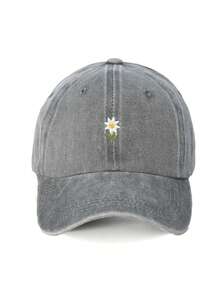 1 szt. Unisex haftowana czapka baseballowa Daisy Washed, lekka oddychająca regulowana czapka z daszkiem przeciwsłonecznym do użytku na zewnątrz, w podróży, na piesze wędrówki, na rowerze wiosną/jesienią - haft - Zobacz 8