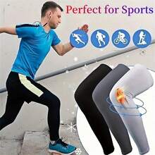 2pcs Full Length Compression Leg Sleeves For Men & Women, Suitable For Sports Cycling Bicycle Running Basketball (1 Pair/3 Pairs Optional) - Multicolor - View 5