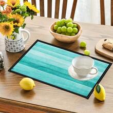 4/6 Stücke Set rote, graue, schwarze, weiße geometrische quadratische lebendige moderne kreative Tischsets - hochwertiges Leinenmaterial, leicht zu reinigen, geeignet für Küche, Esszimmer Dekoration, Feiertags-Tischdekoration, Heimdekoration - Rot - Übersicht 10