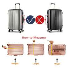 New 28 Inch Clear PVC Luggage Cover, 0.4mm Thick Heavy-Duty Waterproof, Dustproof, Anti-Scratch Suitcase Cover, Luggage Covers For Suitcase TSA Roved, Fits 28"-29" Wheeled Luggage - Thicken Black Frame Suitable   28 -29 - View 3