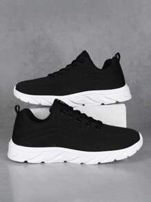 Men's Running Sneakers, Thick Sole, Ultra-Light, Comfortable Soft Bottom Shock Absorbing Casual Shoes, Plus Size Work Shoes, Mesh Fabric ,Gym