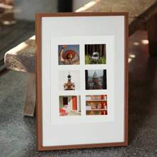 1pc Classic Wooden Double-Sided Transparent Floating Photo Frame, Display Cabinet With Glass Density Board, Suitable For Various Scenarios: Wall Hanging And Desktop Placement. Ideal For DIY, Dried Flowers, Photos, Crafts, Birthday, Wedding, Anniversary, Graduation Ceremony And Holiday Gifts