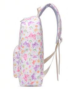 2025 New Butterfly Print Backpack Set, Includes Cute Shoulder Bag, Insulated Lunch Bag, Stationery Pouch, Large Capacity Backpack Suitable For Elementary, Middle, And High School Students - Multicolor - View 6