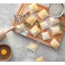 4 Pcs Biscuit Making Tools Set Ravioli Stamp Maker Cutter Italian Pasta Dumpling Knife Wooden Handle Comfortable Grip Dumpling Sealing Groove Edge Suitable For Making Dumplings Pasta Tools Kitchen Baking Accessories - MF-1246 - View 4