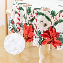 Mantel De Navidad Redondo 60in Maquina Lavable Manteles Que No Se Desvanecen En El Lavado Grueso No Puede Ver A Traves De Mantel Cubierta De Mesa De Poliester - asPic - View 5