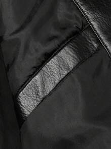 Kurtka męska ze skóry PU w dużym rozmiarze, modna, z kołnierzem bejsbolowym, z kieszeniami, w dużym rozmiarze, odpowiednia na wiosnę i jesień, idealna na co dzień