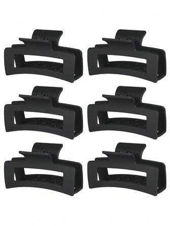 1 pieza - 6 piezas Pinzas de pelo cuadradas de 4.33in/11cm de moda para mujeres, de unicolor con agarre antideslizante fuerte, accesorios de pelo de mujer, de estilo minimalista y versátil, pinzas de pelo, pinzas de pelo, pinzas de pelo, pinzas de pelo, pinzas de pelo, accesorios de pelo negros