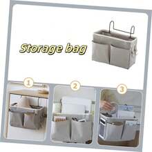 Leinwand Aufbewahrungstasche zum Aufhängen, Bettseiten Organizer Korb, Weihnachten