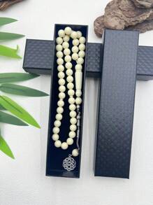 1 pieza Nuevo brazalete de cuentas musulmanas de oración de estilo árabe de acrílico de 10 mm con 45 cuentas de acrílico
