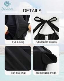 Tummy Control One Piece Swimsuit For Long Torso Curvy Fit - Hồng - Xem 2