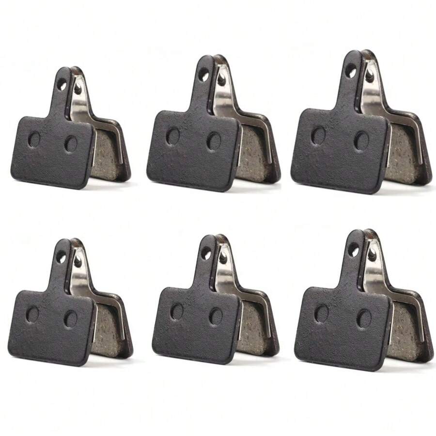 CNC 自行车配件，适用于 Shimano B01S/M375/M395/M416 的自行车刹车片，半金属树脂山地车盘式制动器替换片，6 对 - 黑色 - 查看 1