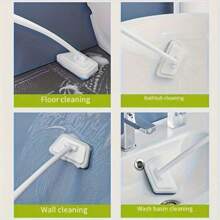 1pc Multifunctional Cleaning Brush Wall Brush Long Handle Detachable Household Floor Bathtub Brush Tile Sponge Cleaning Brush Free Gift Suitable For Multiple Scenes Cleaning Tools