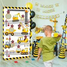 Construction Truck Toss Game With 4 Bean Bags, Excavator Throwing Theme Party Game With  Score Holes All Ages - 1 - 查看 5