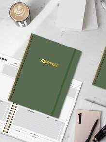 BUBU 1pc Daily Meeting Planner Notebook, B5 Undated Meeting Planner With Summary Notes, Deadlines & Goals, 160 Pages Of Productivity, Ideal For School, Office,Back To School Essential