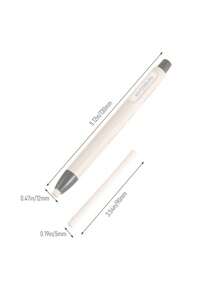 6pcs/Set Pen Shape Press Type Pencil Eraser Replaceable Core Sketching Painting Writing Erase Supplies Japanese Stationery(1 Pen Eraser+5 Eraser) School Supplies, Back To School