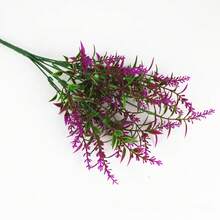 2 piezas de flores silvestres artificiales resistentes a los rayos UV, flores falsas coloridas para exteriores, adecuadas para la decoración del hogar, cementerio, Pascua, jarrones y macetas colgantes, material de plástico, sin mantenimiento, resistente a la intemperie, decoración estacional, follaje de fiesta