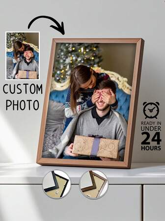 1개, 대형 사이즈 맞춤 캔버스 페인팅, 당신과 당신의 가족 사진 업로드, 크리스마스, 크리스마스 장식, 독특한 창의적인 벽 예술, 적합한 생일 파티, 기념일, 가정 장식, HD 인쇄, 추억 보존, 아름다운 순간 저장, 이상적인 크리스마스 선물, 완벽한 방 장식