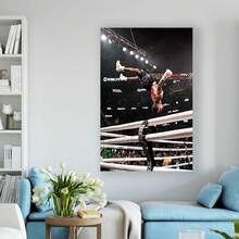 Framed 1pc Gervonta "Tank" Davis Boxing Canvas Wall Art - Vintage Wooden Framed Poster, Handmade Inspirational Sports Decor For Gym, Home & Office - High-Quality Print, Ready To Hang, Sports Enthusiast Gift, Gym Decoration, Dynamic Athlete Imagery, Readytohang Artwork, Premium Craftsmanship, Fitness Lovers - Framed - View 4
