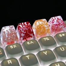 1 件创意 ABS 树脂半透明星空样条帽适用于所有十字轴开关（樱桃风格），机械键盘键帽，台式电脑 DIY 套装，机械键盘配件 - 彩色 - 查看 3
