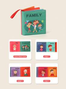 6 piezas de libros de tela suave, libros de tela irrompibles para frutas, animales, números, formas, reconocimiento familiar, juguetes cognitivos para promover el aprendizaje temprano y el desarrollo cognitivo, regalos de Navidad, cumpleaños, Acción de Gracias, libros sensoriales para bebés, libros cognitivos